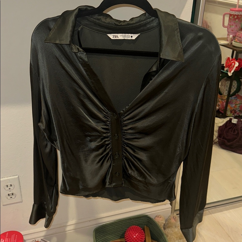 Green blouse
